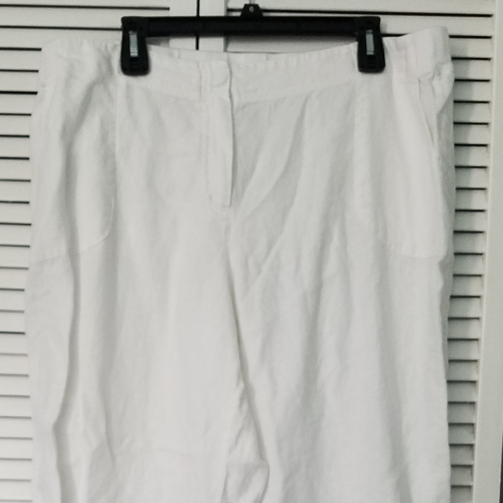 J. Jill Cropped Linen Pants Size 18